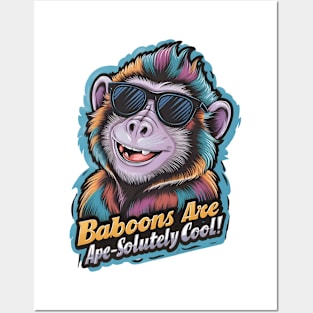 Trendy Baboon: Shades and Swag Posters and Art
